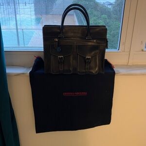 Dooney & Bourke ALTO Black Italian Leather Briefcase